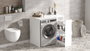 Hanah Home Sa1-W Armario de Baño Blanco 93.5x88.3x60 cm Mueble de Baño Elegante y Funcional